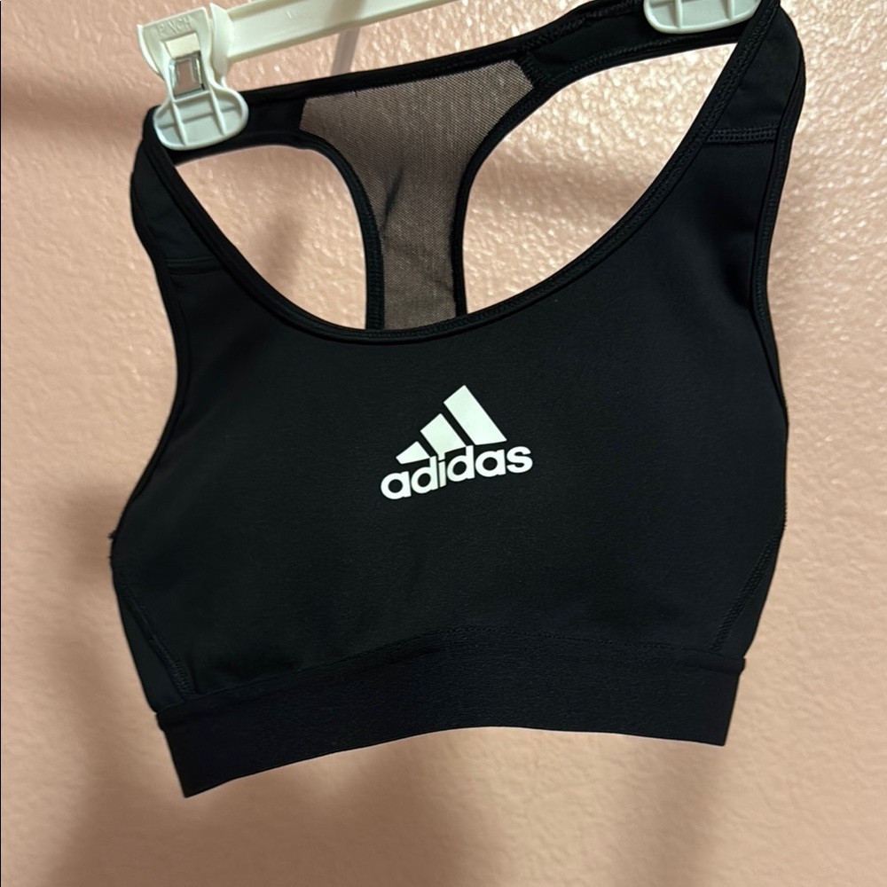Adidas Black and White Mesh Sports Top